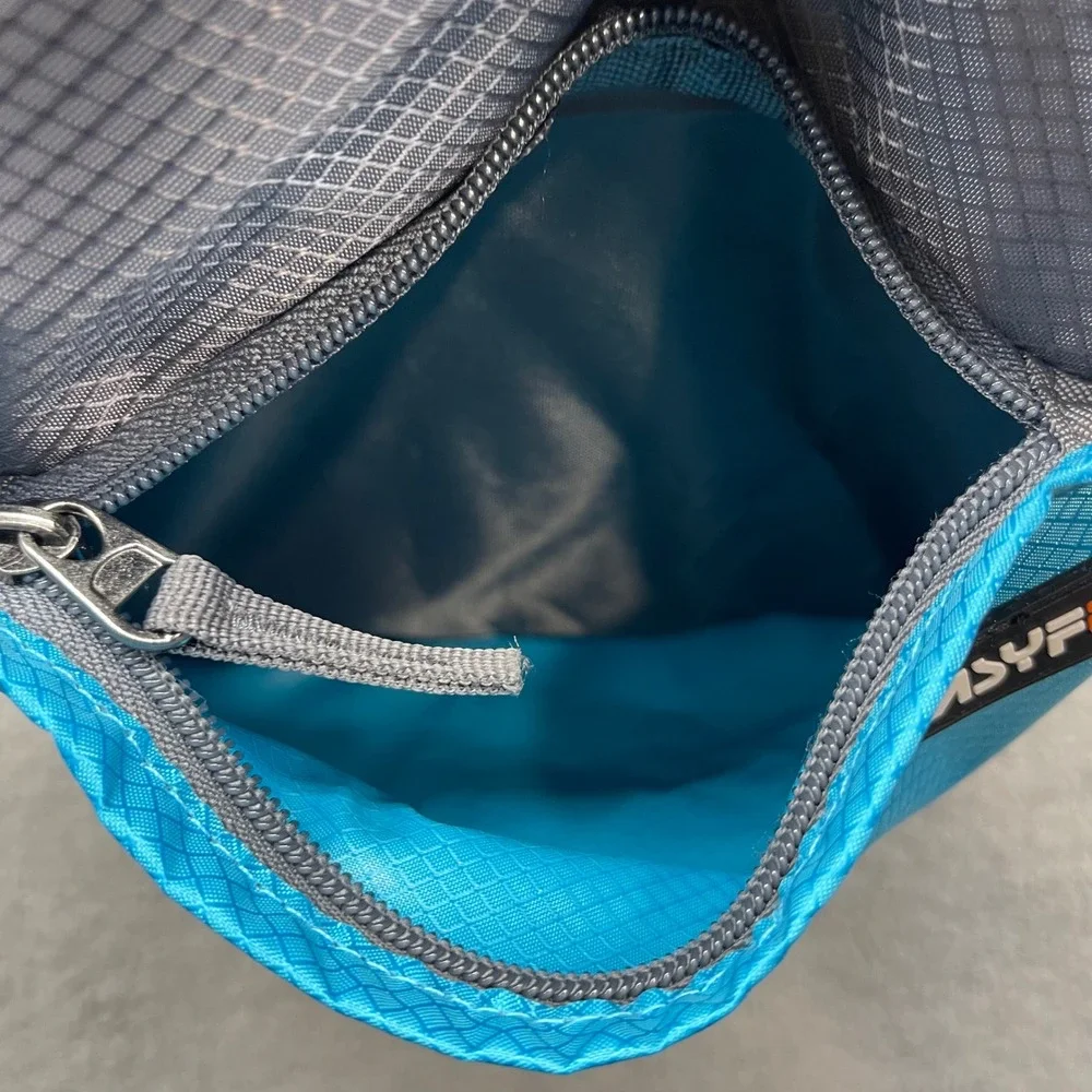 EASYFUN Packable Blue Grey Unisex One Size Hiking Travel Backpack Ripstop Nylon